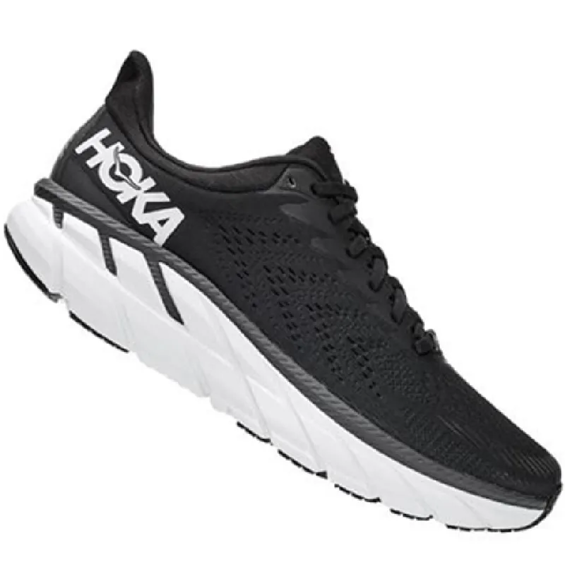Hoka One One Men's Clifton 7 Black/White UK 12.5-2
